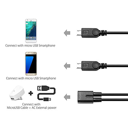 chenyang Micro USB Splitter Cable,1 Micro USB Female to 2 Micro USB Male Y‑Cable,Dual Port Charging Cord for Two Micro USB Devices,Only for Charging,Not Data Sync - style: Dual Micro USB