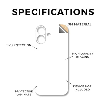 Glossy Glitter Phone Skin Compatible with Apple iPhone 17 - Solid White - Premium 3M Vinyl Protective Wrap Decal Cover - Easy to Apply | Crafted in The USA by MightySkins - color: Solid White, size: iPhone 17 (Back Wrap), style: Glossy Glitter Finish