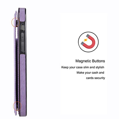 Wallet Case for iPhone 15 pro max, Slim Protective case with Card Holder,Premium PU Leather Kickstand Card Slots Case with Double Magnetic Clasp for iPhone 15 promax(6.7")-Purple Butterfly - color: Purple