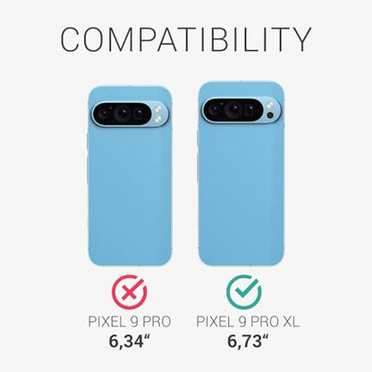 kalibri Aramid Fiber Case Compatible with Google Pixel 9 Pro XL - Case Super Slim Strong Protective Phone Cover - Black Matte - size: Pixel 9 Pro XL