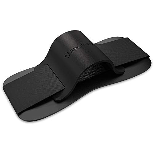 Sinjimoru Phone Grip with Silicone Band, Holder & Kickstand, Black