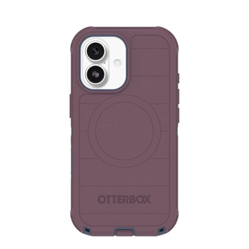 OtterBox iPhone 17 (Only) - Defender Series Case - Tulipwood Glow (Purple & Blue) - Snaps on MagSafe - Tough - Rugged & Durable - color: Tulipwood Glow (Purple & Blue), style: iPhone 17