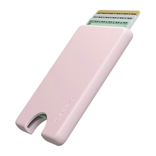 Casely MagWallet | Light Pink | Slim Wallet Card Holder | Compatible with MagSafe | Soft-Touch Hard Silicone | Holds Up to 3 Cards - color: Light Pink