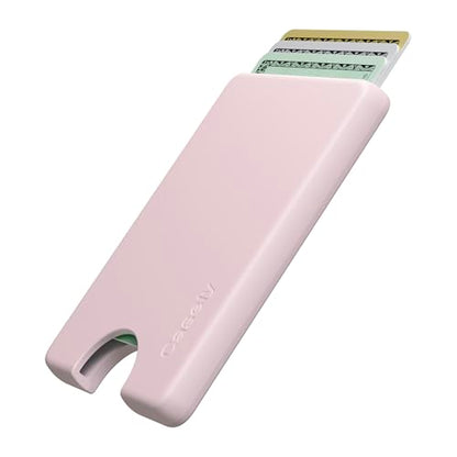 Casely MagWallet | Light Pink | Slim Wallet Card Holder | Compatible with MagSafe | Soft-Touch Hard Silicone | Holds Up to 3 Cards - color: Light Pink