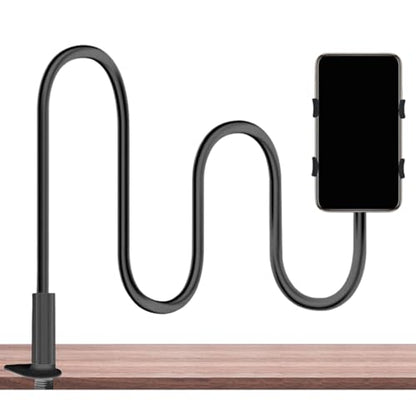 Gooseneck Phone Holder, 360° Flexible Phone Holder with 32 Inch Long Arm and Clamp for Bed, Desk|Fire Extinguisher Mounts Brackets
