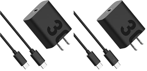 Motorola TurboPower 30 Charger with 1m USB-C to USB-C Cable for Moto G 2025/2026, Moto G Power 2024/2025/2026, G Stylus 5G 2024, Motorola Razr+ 2023/2024, Razr 2023/2024/2025 (Pack of 2) - size: 30W (Pack of 2)