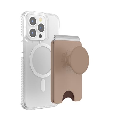 PopSockets Phone Wallet for MagSafe with Grip- Latte - color: Latte, style: MagSafe