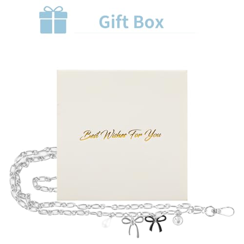 Phone Charm Detachable Metal Cellphone Wrist Strap for Women Girls, Cell Phone Lanyard - color: Long-silver