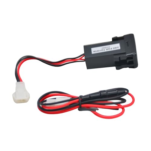 USB Car Charger Socket with 3.5mm Audio Port, 2.1A Power Outlet Adapter Compatible with Toyota VIGO Hilux Tacoma 4Runner FJ Cruiser, Replacement Switch Panel 12V-24V