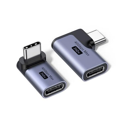 UGREEN 40Gbps Right Angle USB C Adapter Combo, 2-Pack 90 Degree Converter