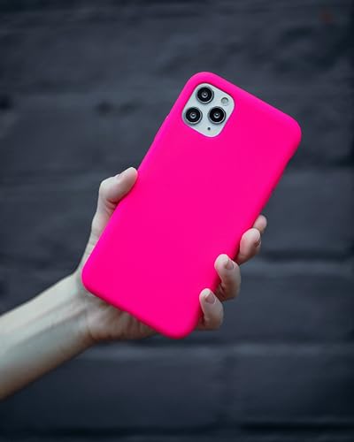 FELONY CASE for iPhone 14 Plus Neon Pink MagSafe Liquid Silicone Case | Soft Touch Slim Cover with Anti-Scratch Microfiber Lining, 360° Shockproof & Full Body Protection - color: Neon Pink, size: iPhone 14 Plus w MagSafe
