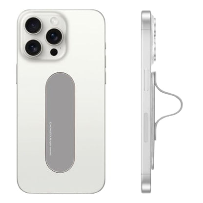 Momostick Premium Flatstick Collection, Slim Phone Grip and Stand, Adjustable Finger Loop Holder for All Smartphones, Universal and Pocket-Friendly Selfie Stand - color: Classic Gray