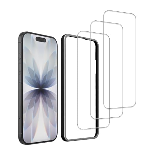 3 Pack for iPhone 17 Screen Protector [6.3 inch] 2025, Tempered Glass with Installation Frame, Shatterproof, 9H Hardness, Anti-static, Case Friendly, Featuring Full Edge-to-Edge & Ultra-Thin - size: iPhone 17