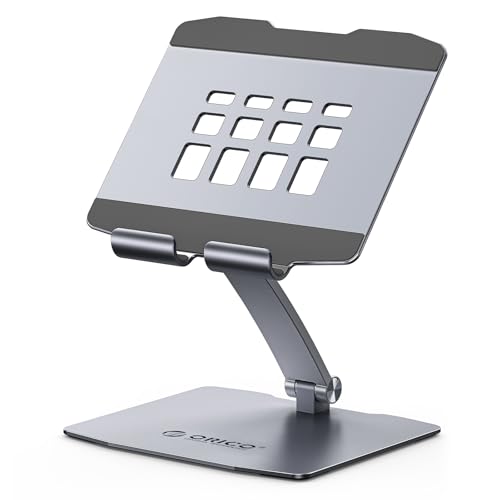 ORICO Sturdy Aluminum Foldable Tablet Stand, Fits iPad 12.9", FB1, Gray - color: Gray