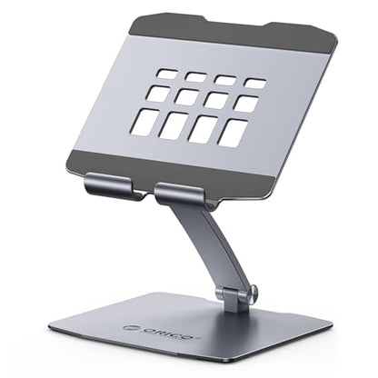 ORICO Sturdy Aluminum Foldable Tablet Stand, Fits iPad 12.9", FB1, Gray - color: Gray