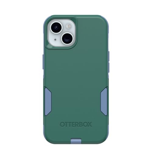OtterBox iPhone 17e, iPhone 16e, iPhone 15, iPhone 14, & iPhone 13 Commuter Series Case - Regal Bay (Green & Blue) - Slim & Tough - Pocket-Friendly - with Port Protection - color: Green & Blue