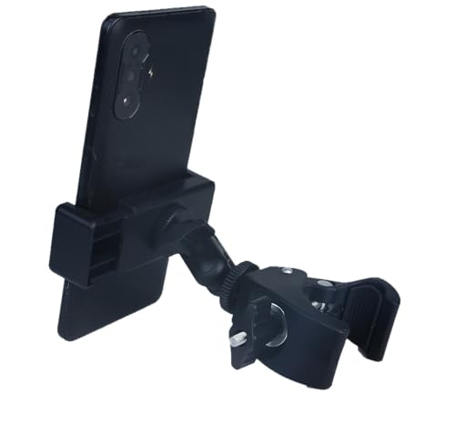 Phone Holder with Clamp for Golf Cart Universal Phone Mount Holder for Bicycle, Wheelchair, Stroller Mic Stand Phone Holder - style: Elastic Phone Holder(0.6"-2.2" Width)