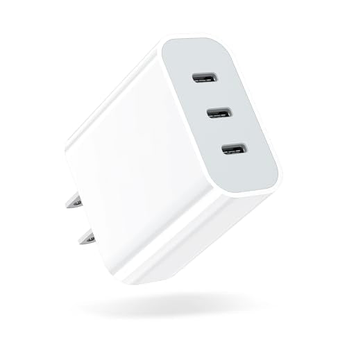 USB C Charger Block, Amoner 35W 3-Port USB C Block Fast Wall Charger