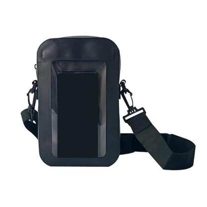 Waterproof Phone Pouches for Outdoor Activities Touch Screens Phones Dry Bag with Adjustable Strap for Most Smartphones - color: Black