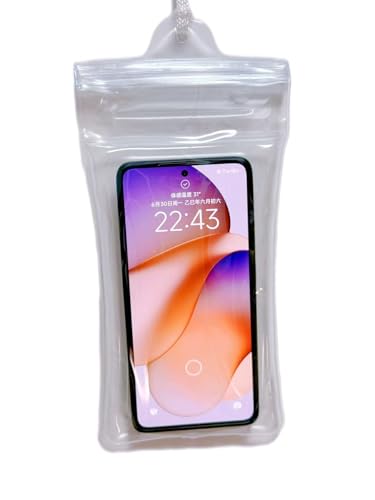 Waterproof Phone Pouch Case, IPX8 Rated, Touch Sensitive with 4-Layer Sealing, Universal Underwater Phone Dry Bag White - color: white