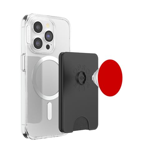 PopSockets Phone Grip with Expanding Kickstand - Red PopSockets PopWallet for MagSafe - style: Magnetic PopWallet