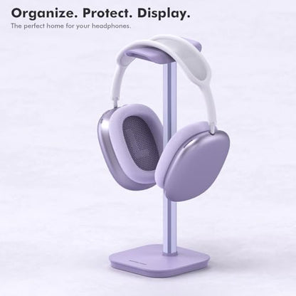 Headphone Stand, Aluminum Desk Headset Earphone Holder (Purple) - color: Purple