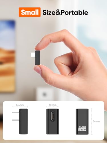 CableCreation 90 Degree USB C Adapter 2 Pack, Right Angle USB C Adapter - style: Middle Angle
