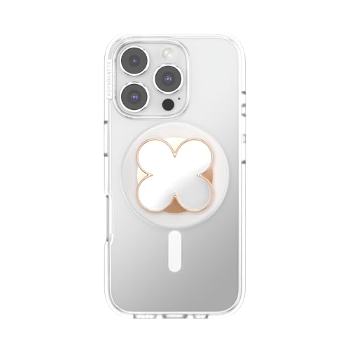 PopSockets Phone Grip for MagSafe, Magnetic Holder- Clover Rose Gold - color: Clover Rose Gold, style: MagSafe