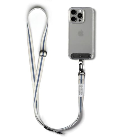 Ringke Holder Link Snap Hook Lanyard for Universal Cell Phone Case, Adjustable Crossbody Phone Lanyard - color: Fog Blue