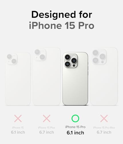 Ringke Onyx for iPhone 15 Pro Case, [Compatible with MagSafe] Oil & Dirt Resistant, Individual Lens Covers for Cameras, Non-Slip Enhanced Grip Lightweight Cover - Magnetic Black | Compatible with MagSafe, Anti-Fingerprint Texture, Slim & Lightweight Desig