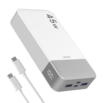 JUOVI Power Bank 45W 20000mAh Portable Charger - color: White