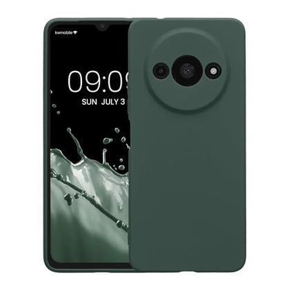 kwmobile Case Compatible with Xiaomi Redmi A3 Case - Protective Slim TPU Phone Cover - Soft Matte Finish - Moss Green - color: moss green