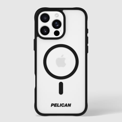 Pelican Ranger iPhone 16 Pro Max Case - MagSafe Phone Case - Frosted Clear | Rugged Magnetic Phone Case w/12ft Military-Grade Drop Protection - Anti-Scratch, Heavy Duty Phone Cover for iPhone 16 Pro Max - color: Frosted Clear