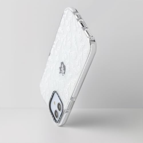Dumkery Cute White Flowers Case Compatible with iPhone 12 Case, Clear Floral iPhone 12 Pro Cases with Aesthetic Pattern, Soft TPU Shockproof Slim Cover for Girls Women - size: iPhone 12/iPhone 12 Pro