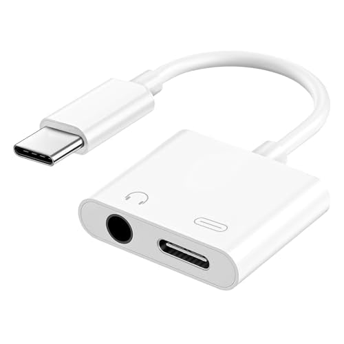 Criello USB C to 3.5mm Headphone and Charger Adapter - color: White, size: 1 Pack