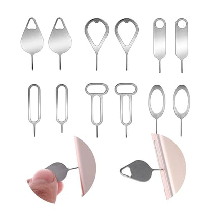 12PCS SIM Card Removal Openning Tools, Needle Opener Ejector, SIM Card Tray Eject Pins Compatible with All iPhone Apple iPad Samsung Galaxy HTC Smartphone Tablets.