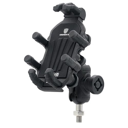 HXBER Motorcycle Phone Mount, Motorcycle Phone Mount Holder with Vibration Dampener Anti-Theft Motorcycle Cell Phone Holder 360° Adjustable Rotation Motorbike M10 Ball Head Mount