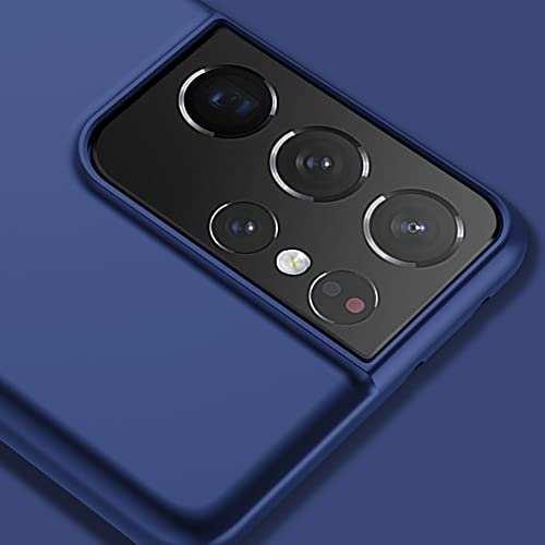 X-level for Samsung Galaxy S21 Ultra Case Slim Fit Soft TPU Super Ultra-Thin [Guardian Series] Phone Back Cover Light Protective Matte Finish Coating Case for Samsung S21 Ultra-Navy Blue - color: Navy blue