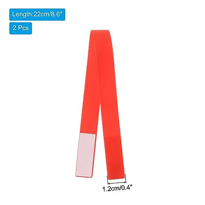 MECCANIXITY Phone Grip Strap Wrist Strap Silicone Elastic Cord Red 2Pcs - color: Red