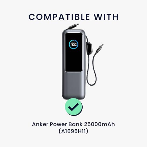 kwmobile Case Compatible with Anker Power Bank 25000mAh (A1695H11) - Portable Powerbank Cover - External Battery Charger Bag, Shockproof - Pastel Green - color: pastel green