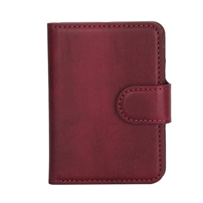 HAII for MagSafe Card Wallet Bag compatible with MagSafe Invisible Ultra-Thin Lightweight Kickstand Magnetic Mobile Wallet Man Woman, 4 Card Slots + 1 Cash Bag. (Red, Buckle Wallet) - color: Red, size: 4 Card Slots + 1 Cash Bag - Buckle Wallet