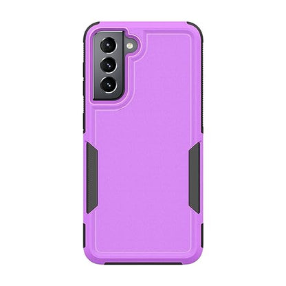 for Samsung Galaxy S21 Case: Dual Layer Protective Heavy Duty Cell Phone Cover Shockproof Rugged with Screen Protector - Military Protection Bumper Tough - Samsung Galaxy S21 5G 2021, 6.2 inch, Purple - color: Purple (PC) + Black (TPU)