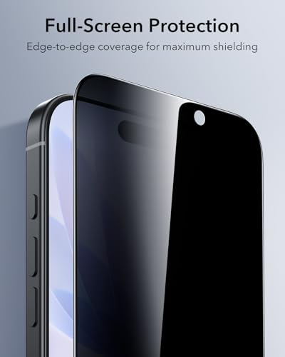 ESR 3 Pack for iPhone 17/iPhone 16 Pro Privacy Screen Protector, Classic - size: iPhone 17/16 Pro 6.3 inch
