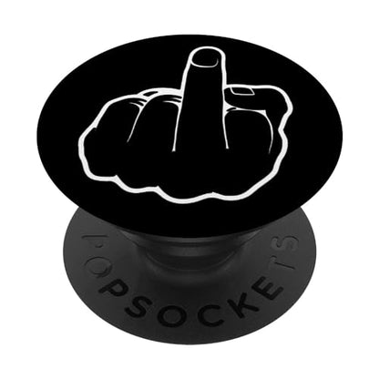 Middle Finger - Funny Quote Phone Holder PopSockets PopGrip: Swappable Grip for Phones & Tablets PopSockets Standard PopGrip - style: Standard