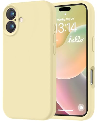 LOVE 3000 Designed for iPhone 16 Case, Premium Silicone with [Soft Anti-Scratch Microfiber Lining] Shockproof Protective Phone Case for Men Women Girls 6.1", Creamy Yellow - color: Creamy Yellow, size: iPhone 16 6.1inch
