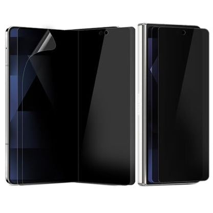2+2 Privacy Anti-Spy Screen Protector for Samsung Galaxy Z Fold 7, 2 Packs Inside + 2 Pack Front, Flexible EPU TPU Hybrid Film, Bubble free, Scratch Self-Healing, Easy Installation with Alignment jig - size: Galaxy Z Fold 7