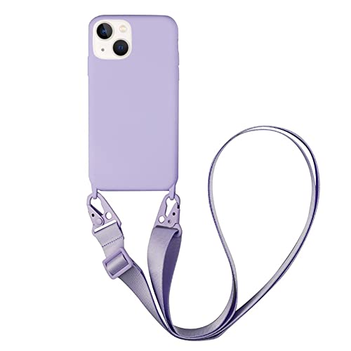 Compatible with iPhone 6/7/8/SE2/SE3,Crossbody Phone Case with Lanyard Cute Soft Silicone Case with Adjustable Shoulder Strap Shockproof Protector Compatible with Women Girls Purple - color: Purple, size: iPhone 6/7/8/SE2/SE3