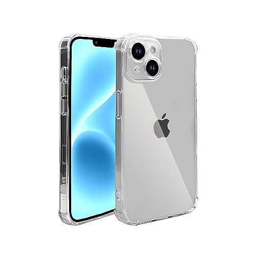 1PC Clear Soft TPU Silicone Case for iPhone 14 | Clear Flexible Back Cover Made of Soft TPU/Silicone Rubber with Precise Rear Camera Cutouts - color: For iPhone 14