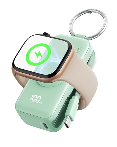 INIU SnapGo Portable Charger, 5000mAh Mini Power Bank for Apple Watch - color: Green