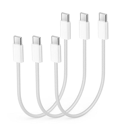 Smays 1ft Short USBC to USB C Cable 3-Pack, Braided 60W Fast Charging Cord - size: 1 Foot